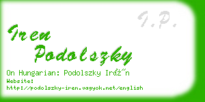 iren podolszky business card